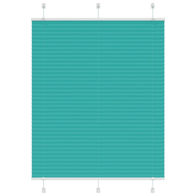 Afbeelding laden in galerijviewer, Vidaxl plissé rolgordijn 110x100 cm stofbreedte 109,4cm petrol groen
