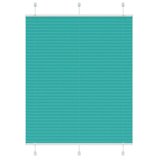 Vidaxl plissé rolgordijn 110x100 cm stofbreedte 109,4cm petrol groen