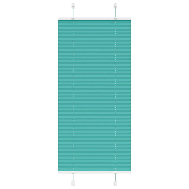 Afbeelding laden in galerijviewer, Vidaxl plissé rolgordijn 60x150 cm stofbreedte 59,4 cm petrol groen
