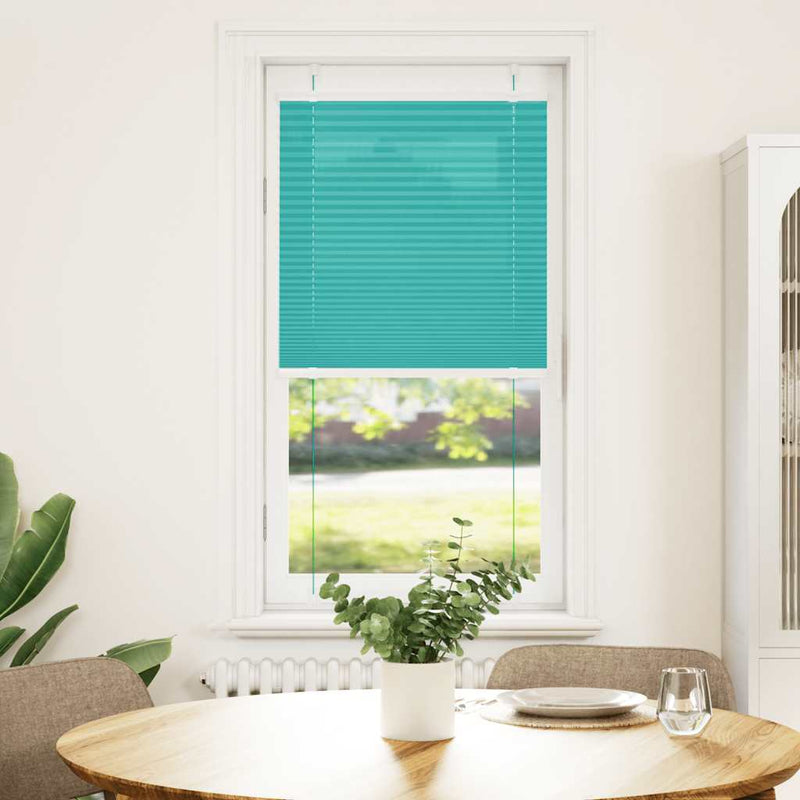 Afbeelding laden in galerijviewer, Vidaxl plissé rolgordijn 60x150 cm stofbreedte 59,4 cm petrol groen
