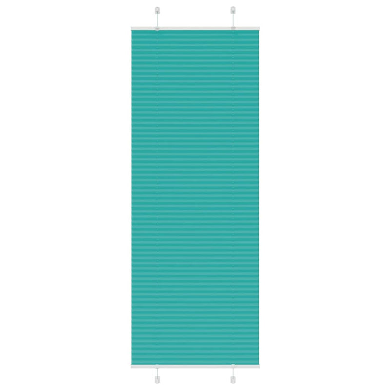 Afbeelding laden in galerijviewer, Vidaxl plissé rolgordijn 70x200 cm stofbreedte 69,4 cm petrol groen
