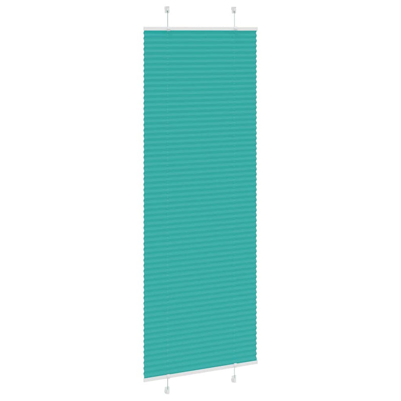 Afbeelding laden in galerijviewer, Vidaxl plissé rolgordijn 70x200 cm stofbreedte 69,4 cm petrol groen
