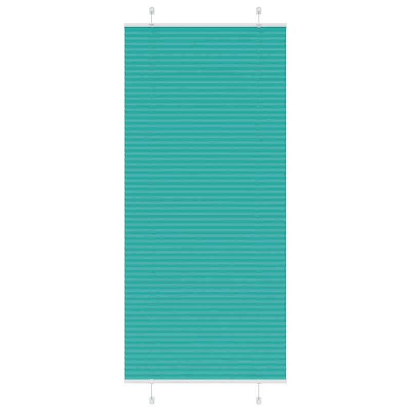 Afbeelding laden in galerijviewer, Vidaxl plissé rolgordijn 90x200 cm stofbreedte 89,4 cm petrol groen
