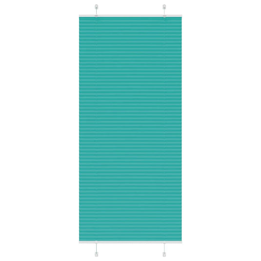 Vidaxl plissé rolgordijn 90x200 cm stofbreedte 89,4 cm petrol groen