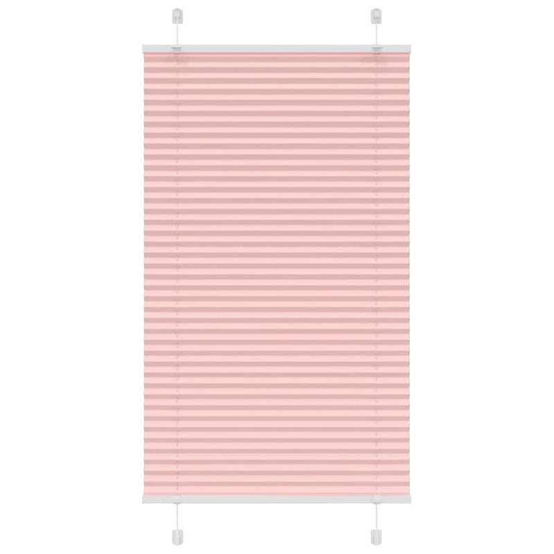 Afbeelding laden in galerijviewer, Vidaxl plissé rolgordijn 70x100 cm stofbreedte 69,4 cm polyester roze
