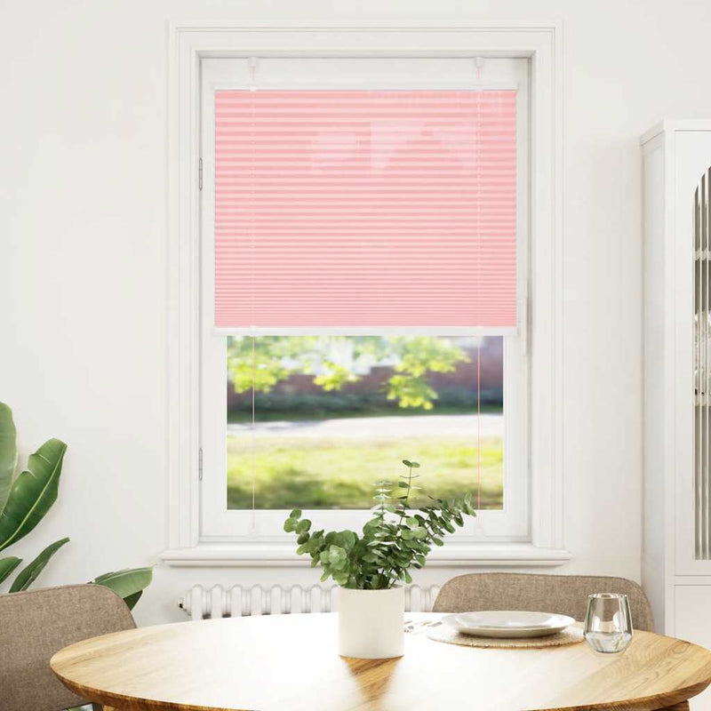 Afbeelding laden in galerijviewer, Vidaxl plissé rolgordijn 70x100 cm stofbreedte 69,4 cm polyester roze
