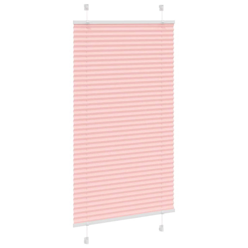Afbeelding laden in galerijviewer, Vidaxl plissé rolgordijn 70x100 cm stofbreedte 69,4 cm polyester roze

