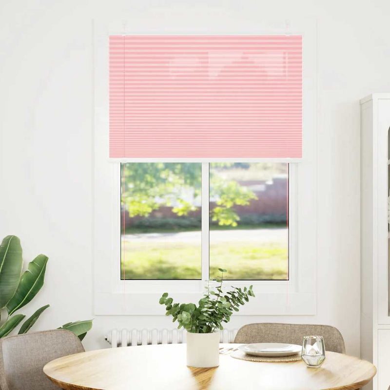 Afbeelding laden in galerijviewer, Vidaxl plissé rolgordijn 95x100 cm stofbreedte 94,4 cm polyester roze
