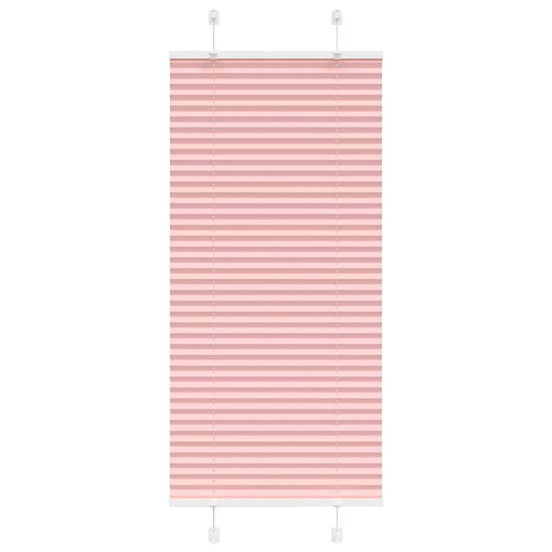 Afbeelding laden in galerijviewer, Vidaxl plissé rolgordijn 55x150 cm stofbreedte 54,4 cm polyester roze
