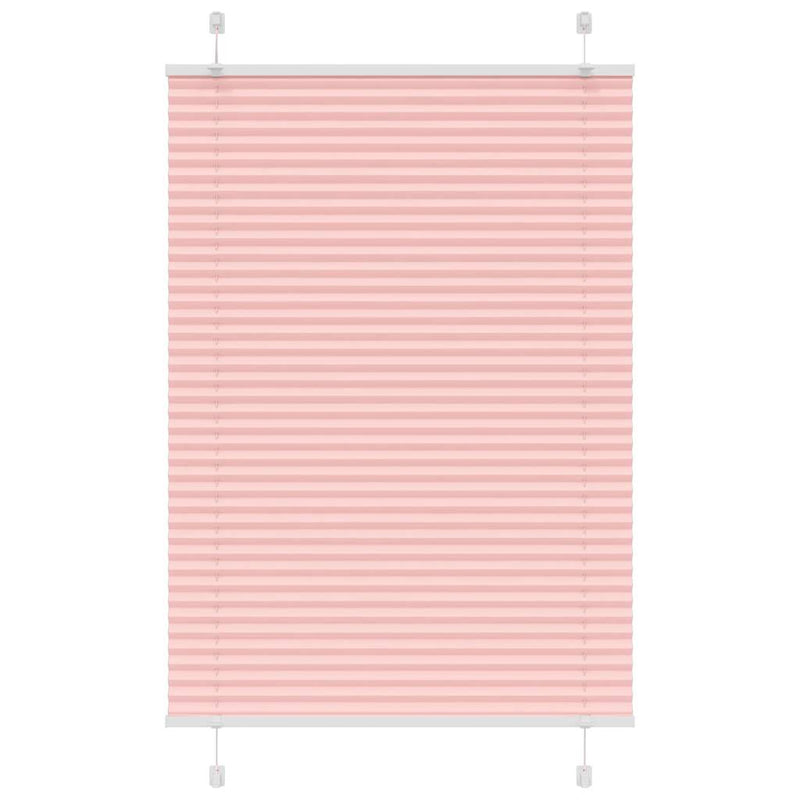 Afbeelding laden in galerijviewer, Vidaxl plissé rolgordijn 90x150 cm stofbreedte 89,4 cm polyester roze
