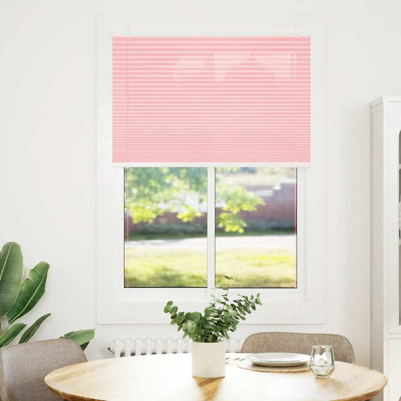 Afbeelding laden in galerijviewer, Vidaxl plissé rolgordijn 95x150 cm stofbreedte 94,4 cm polyester roze
