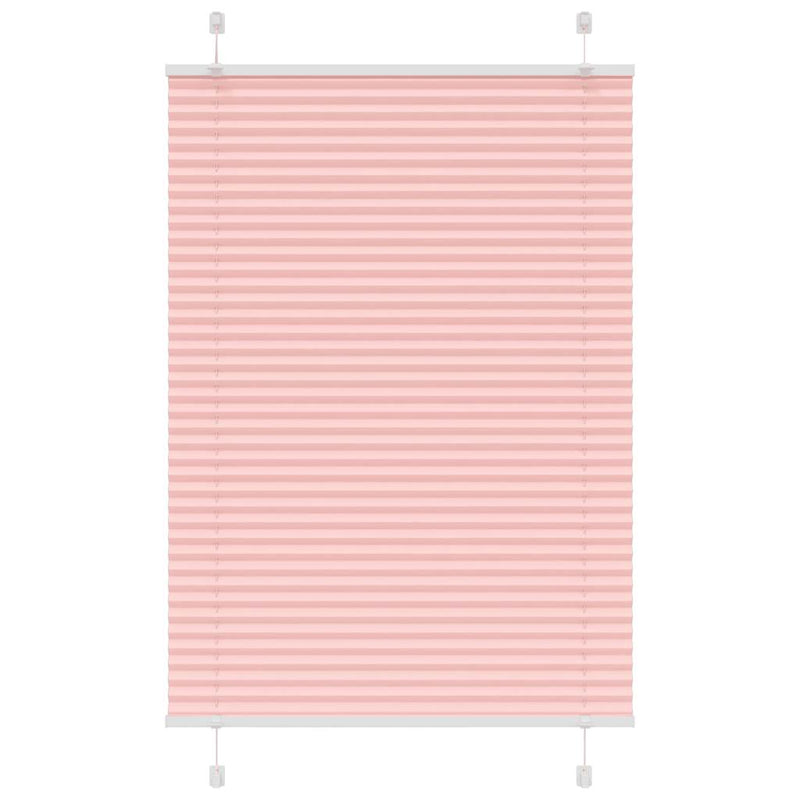Afbeelding laden in galerijviewer, Vidaxl plissé rolgordijn 100x150 cm stofbreedte 99,4cm polyester roze
