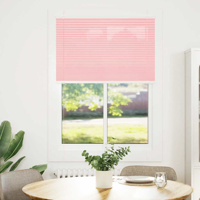 Afbeelding laden in galerijviewer, Vidaxl plissé rolgordijn 100x150 cm stofbreedte 99,4cm polyester roze
