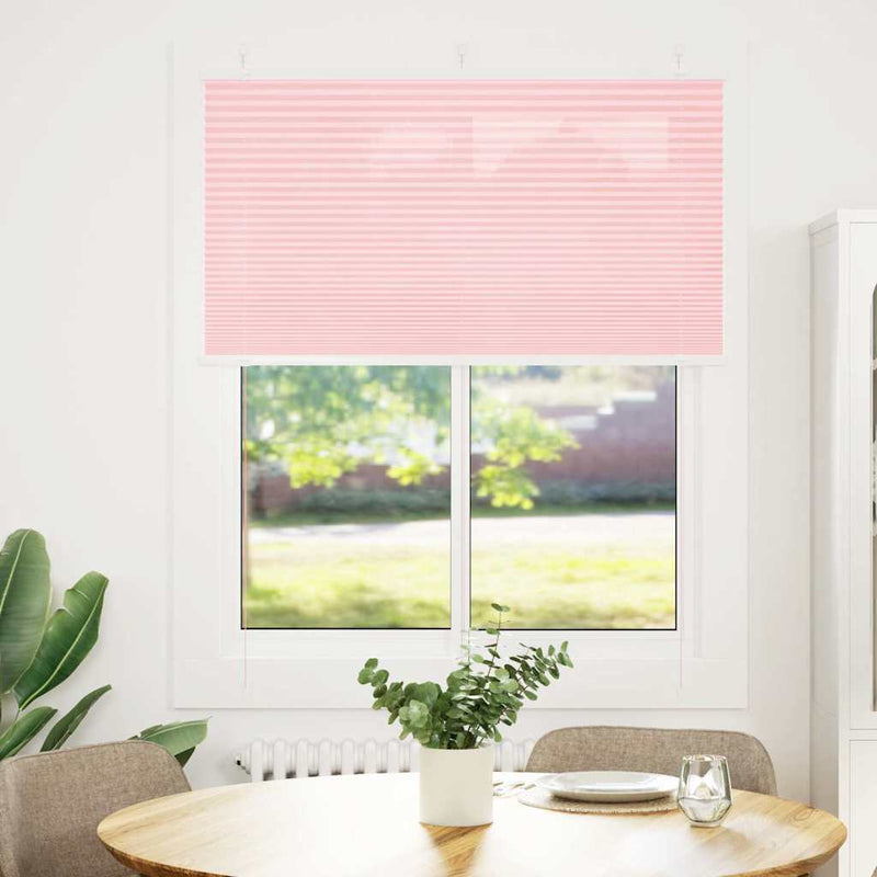 Afbeelding laden in galerijviewer, Vidaxl plissé rolgordijn 110x150cm stofbreedte 109,4cm polyester roze
