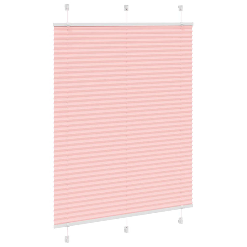 Afbeelding laden in galerijviewer, Vidaxl plissé rolgordijn 110x150cm stofbreedte 109,4cm polyester roze
