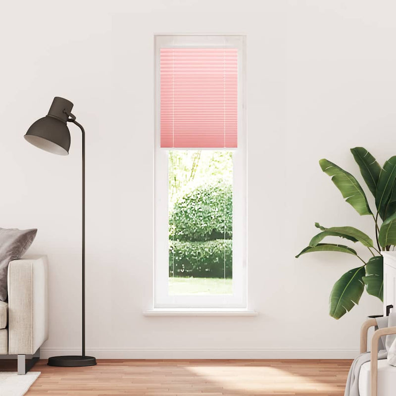 Afbeelding laden in galerijviewer, Vidaxl plissé rolgordijn 65x200 cm stofbreedte 64,4 cm polyester roze
