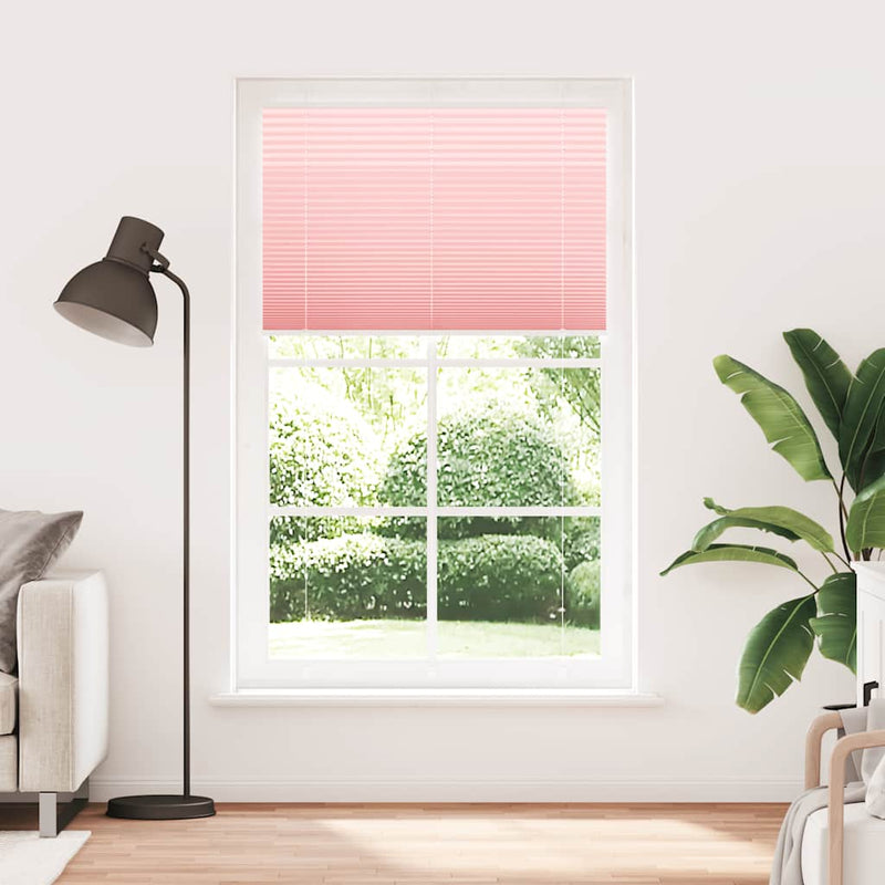 Afbeelding laden in galerijviewer, Vidaxl plissé rolgordijn 115x200cm stofbreedte 114,4cm polyester roze
