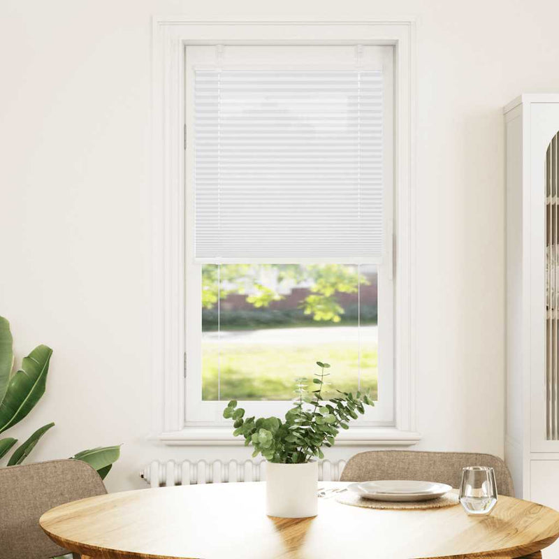 Afbeelding laden in galerijviewer, Vidaxl plissé rolgordijn 55x100 cm stofbreedte 54,4 cm polyester wit
