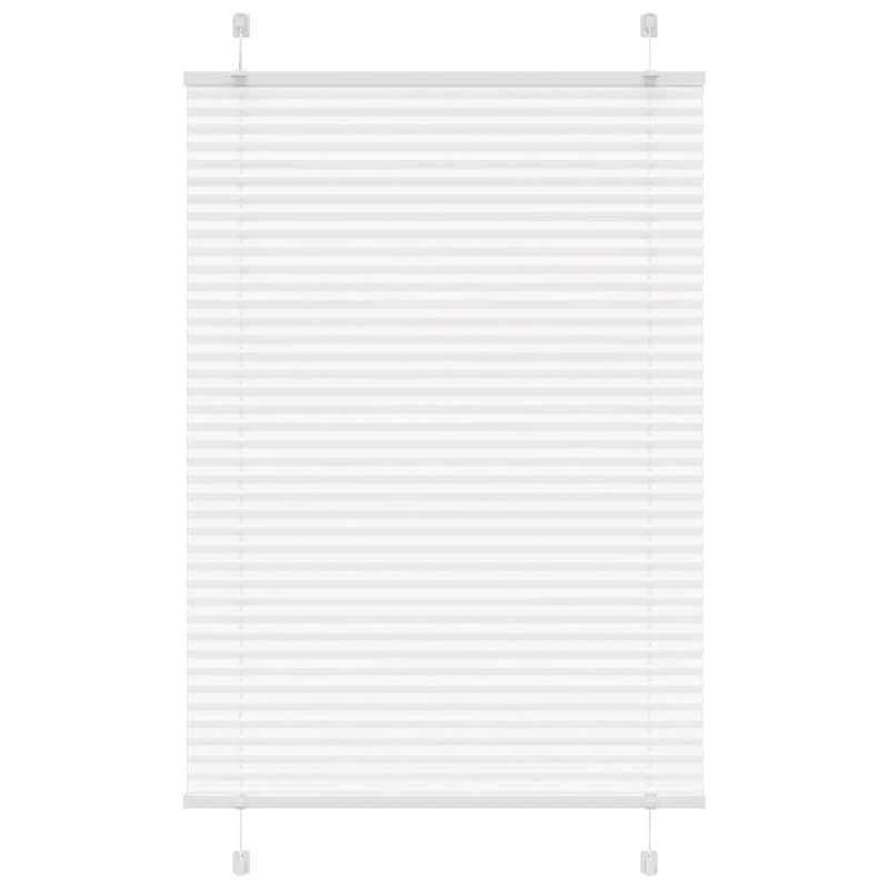 Afbeelding laden in galerijviewer, Vidaxl plissé rolgordijn 85x100 cm stofbreedte 84,4 cm polyester wit
