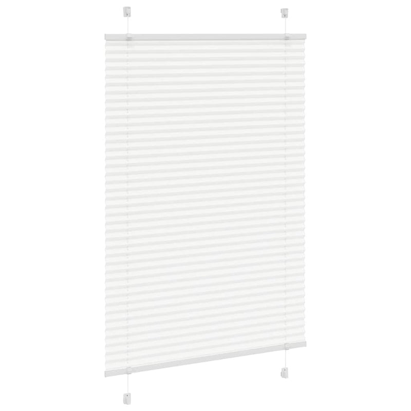 Afbeelding laden in galerijviewer, Vidaxl plissé rolgordijn 85x100 cm stofbreedte 84,4 cm polyester wit
