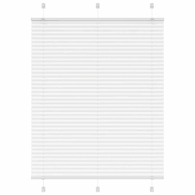 Afbeelding laden in galerijviewer, Vidaxl plissé rolgordijn 105x100cm stofbreedte 104,4cm polyester wit
