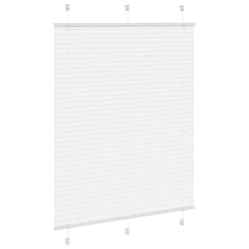 Afbeelding laden in galerijviewer, Vidaxl plissé rolgordijn 105x100cm stofbreedte 104,4cm polyester wit
