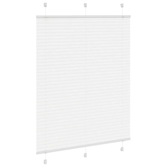 Vidaxl plissé rolgordijn 105x100cm stofbreedte 104,4cm polyester wit
