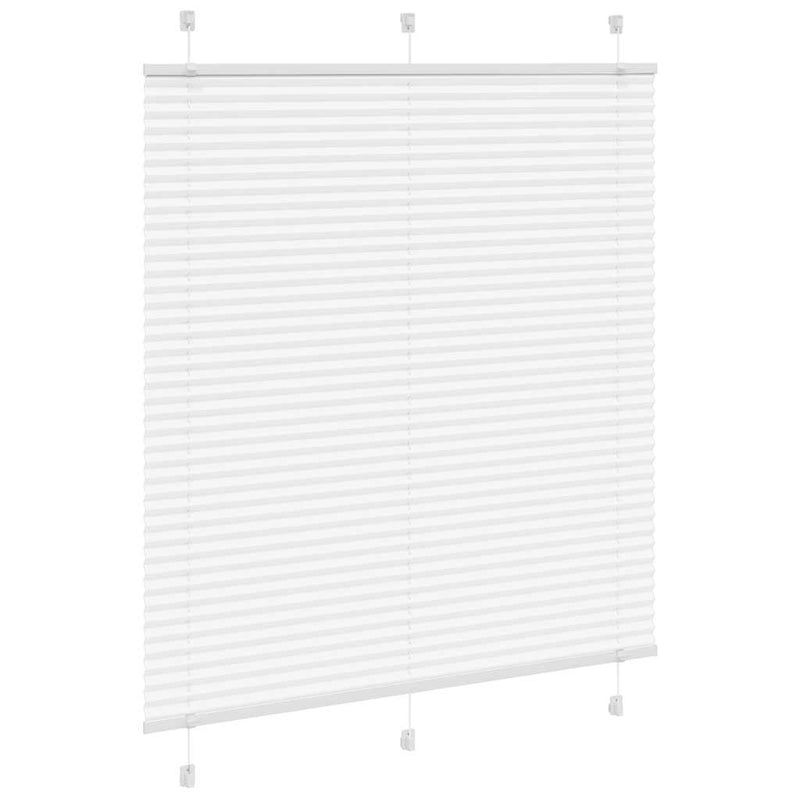 Afbeelding laden in galerijviewer, Vidaxl plissé rolgordijn 115x100cm stofbreedte 114,4cm polyester wit
