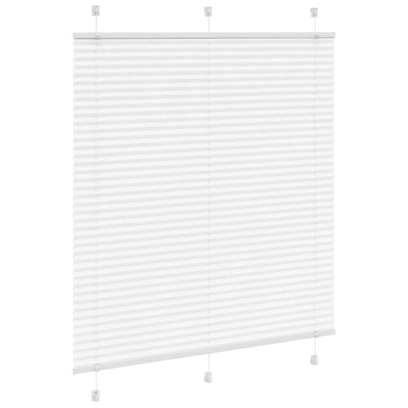 Afbeelding laden in galerijviewer, Vidaxl plissé rolgordijn 120x100cm stofbreedte 119,4cm polyester wit
