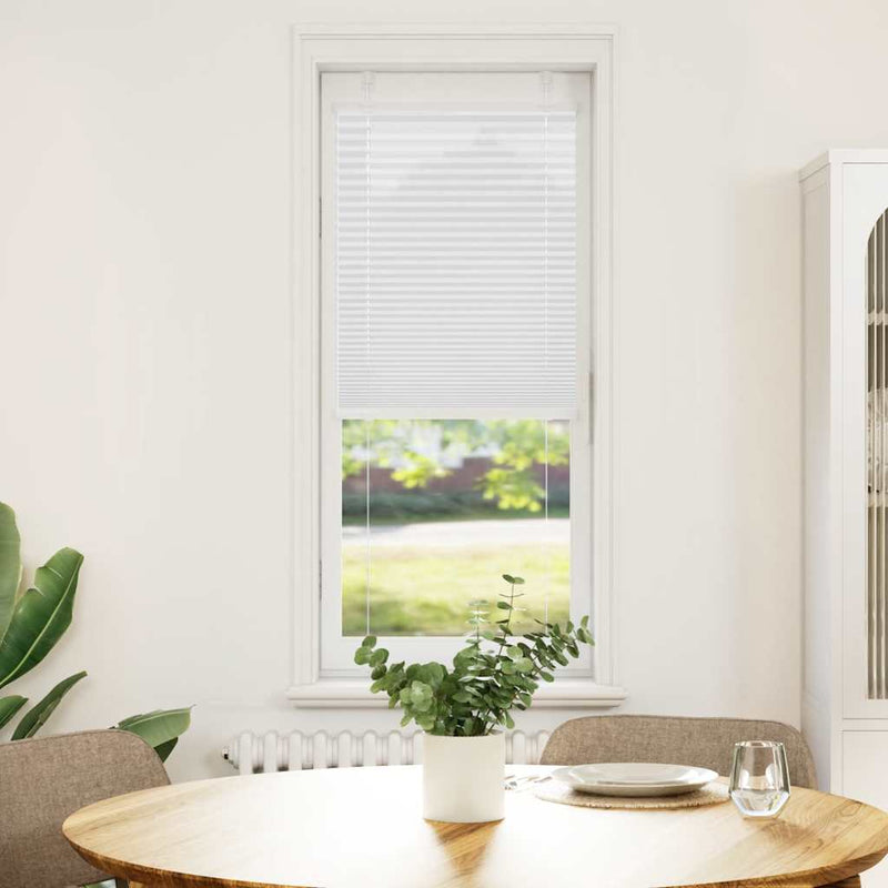 Afbeelding laden in galerijviewer, Vidaxl plissé rolgordijn 40x150 cm stofbreedte 39,4 cm polyester wit
