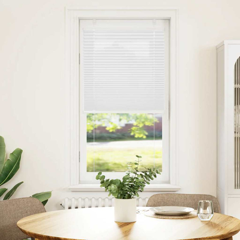 Afbeelding laden in galerijviewer, Vidaxl plissé rolgordijn 65x150 cm stofbreedte 64,4 cm polyester wit
