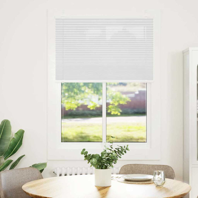 Afbeelding laden in galerijviewer, Vidaxl plissé rolgordijn 85x150 cm stofbreedte 84,4 cm polyester wit
