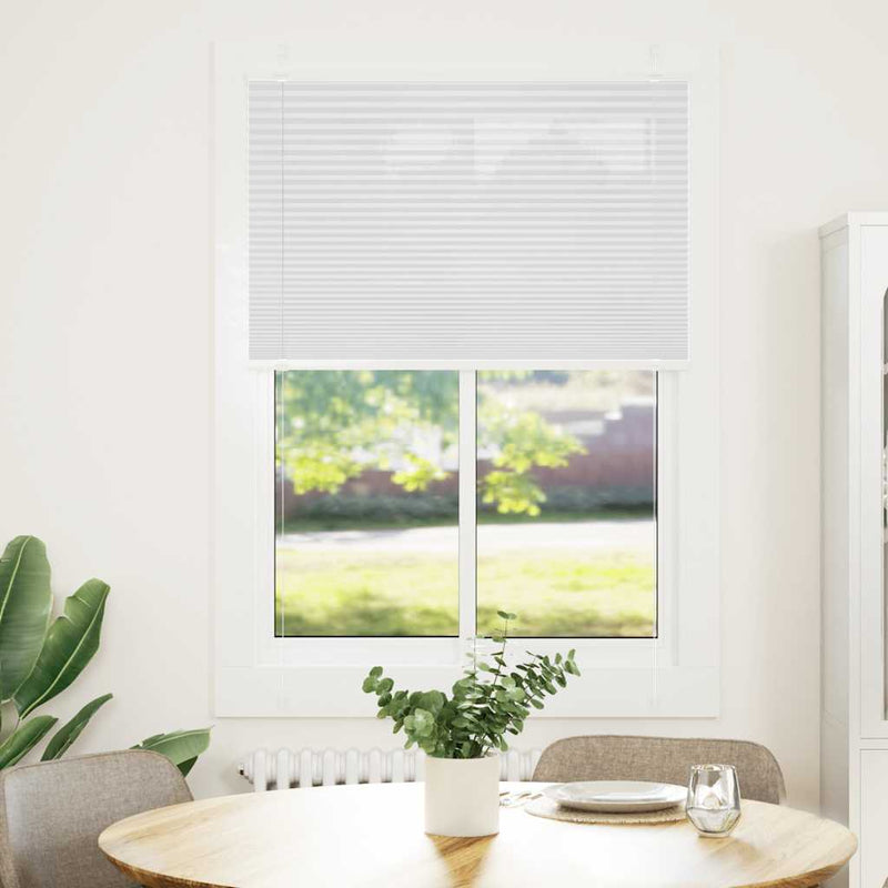 Afbeelding laden in galerijviewer, Vidaxl plissé rolgordijn 95x150 cm stofbreedte 94,4 cm polyester wit
