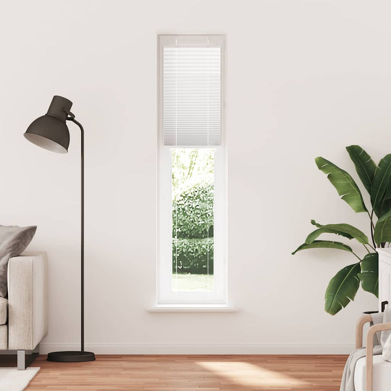 Afbeelding laden in galerijviewer, Vidaxl plissé rolgordijn 50x200 cm stofbreedte 49,4 cm polyester wit
