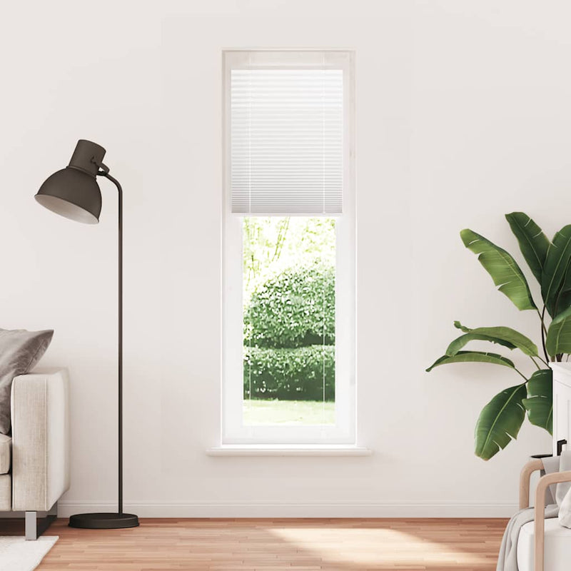 Afbeelding laden in galerijviewer, Vidaxl plissé rolgordijn 60x200 cm stofbreedte 59,4 cm polyester wit
