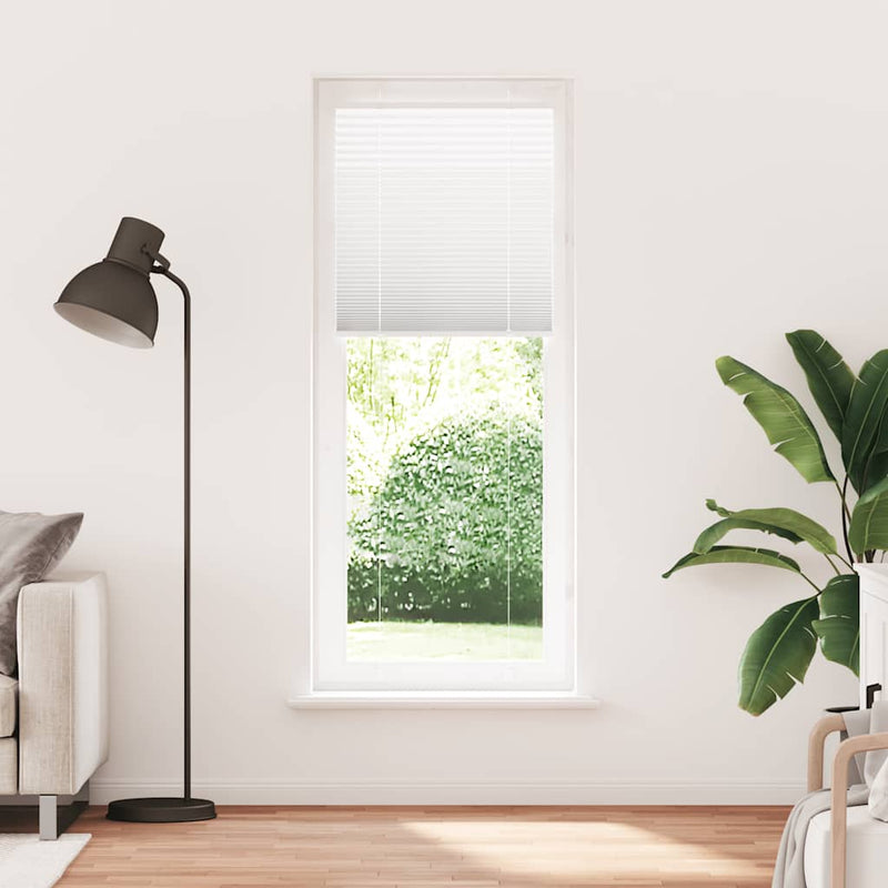 Afbeelding laden in galerijviewer, Vidaxl plissé rolgordijn 70x200 cm stofbreedte 69,4 cm polyester wit
