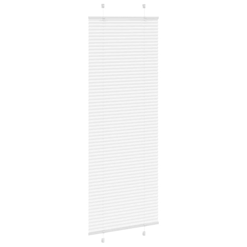 Afbeelding laden in galerijviewer, Vidaxl plissé rolgordijn 70x200 cm stofbreedte 69,4 cm polyester wit
