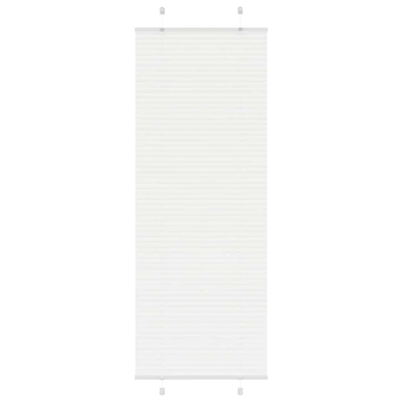 Afbeelding laden in galerijviewer, Vidaxl plissé rolgordijn 75x200 cm stofbreedte 74,4 cm polyester wit
