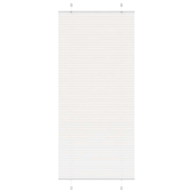 Afbeelding laden in galerijviewer, Vidaxl plissé rolgordijn 85x200 cm stofbreedte 84,4 cm polyester wit
