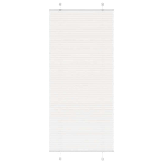 Vidaxl plissé rolgordijn 85x200 cm stofbreedte 84,4 cm polyester wit