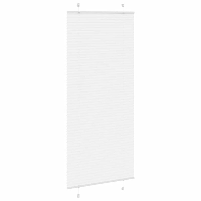 Afbeelding laden in galerijviewer, Vidaxl plissé rolgordijn 85x200 cm stofbreedte 84,4 cm polyester wit
