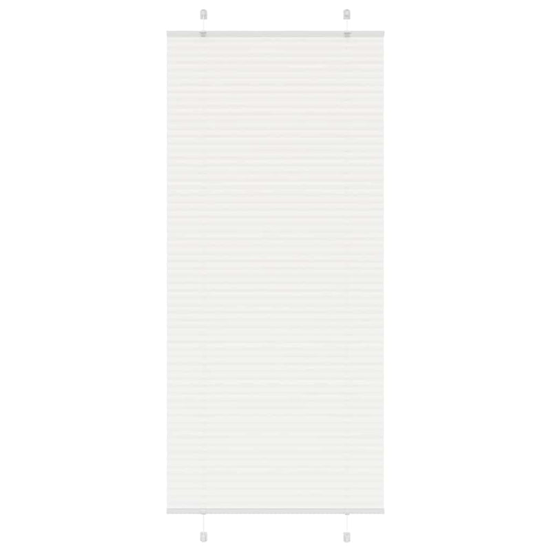 Afbeelding laden in galerijviewer, Vidaxl plissé rolgordijn 95x200 cm stofbreedte 94,4 cm polyester wit
