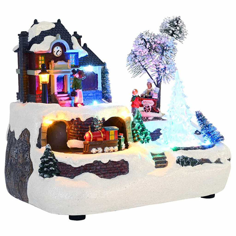 Afbeelding laden in galerijviewer, Vidaxl kerstdorp salo 23,5 x 16 x 18,5 cm kunststof multikleur
