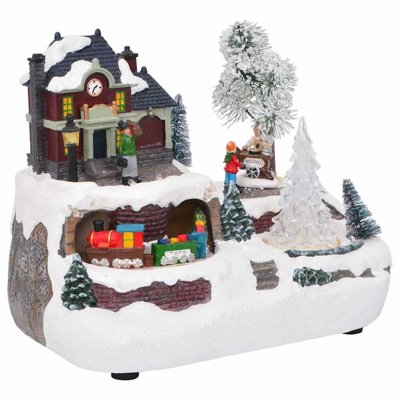 Afbeelding laden in galerijviewer, Vidaxl kerstdorp salo 23,5 x 16 x 18,5 cm kunststof multikleur

