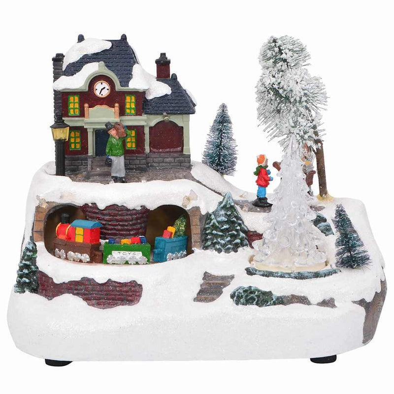 Afbeelding laden in galerijviewer, Vidaxl kerstdorp salo 23,5 x 16 x 18,5 cm kunststof multikleur
