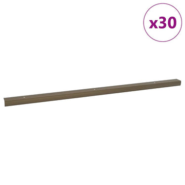 Vidaxl trapprofielen 30 pcs bruin 67 x 3.5 x 3 cm aluminium