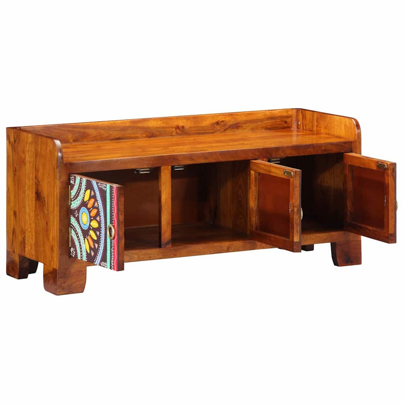 Afbeelding laden in galerijviewer, Vidaxl schoenenkast multikleur 90 x 35 x 40 cm massief acaciahout
