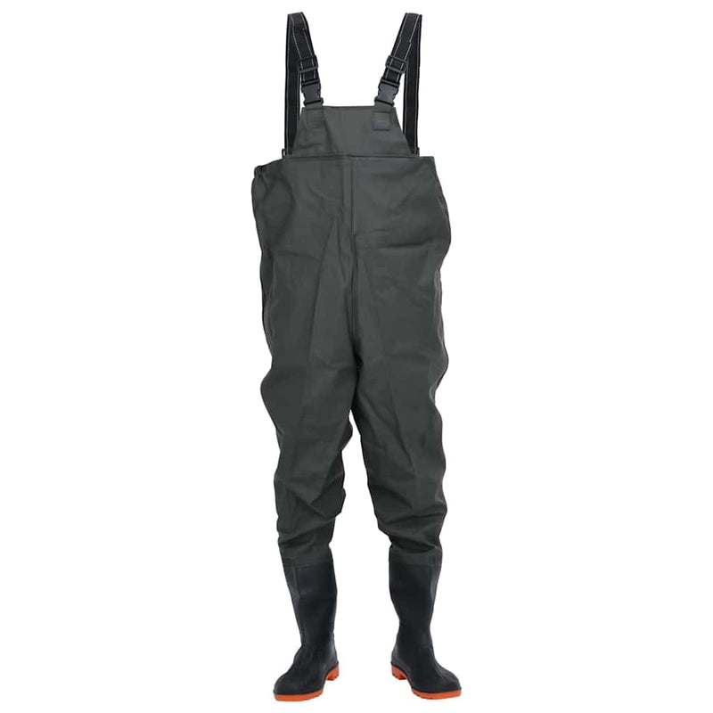 Afbeelding laden in galerijviewer, Vidaxl waadpak met laarzen maat 42 donkergroen

