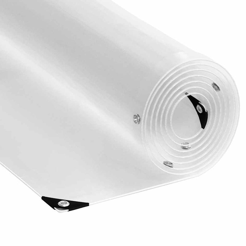 Afbeelding laden in galerijviewer, Vidaxl doorzichtig zeildoek met zeilringen 3x10 m pvc
