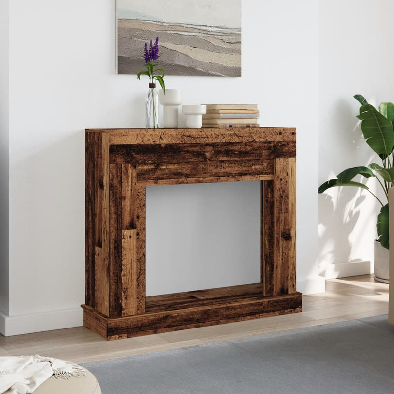 Afbeelding laden in galerijviewer, Vidaxl haardombouw 100x30x87,5 cm bewerkt hout oud houtkleurig
